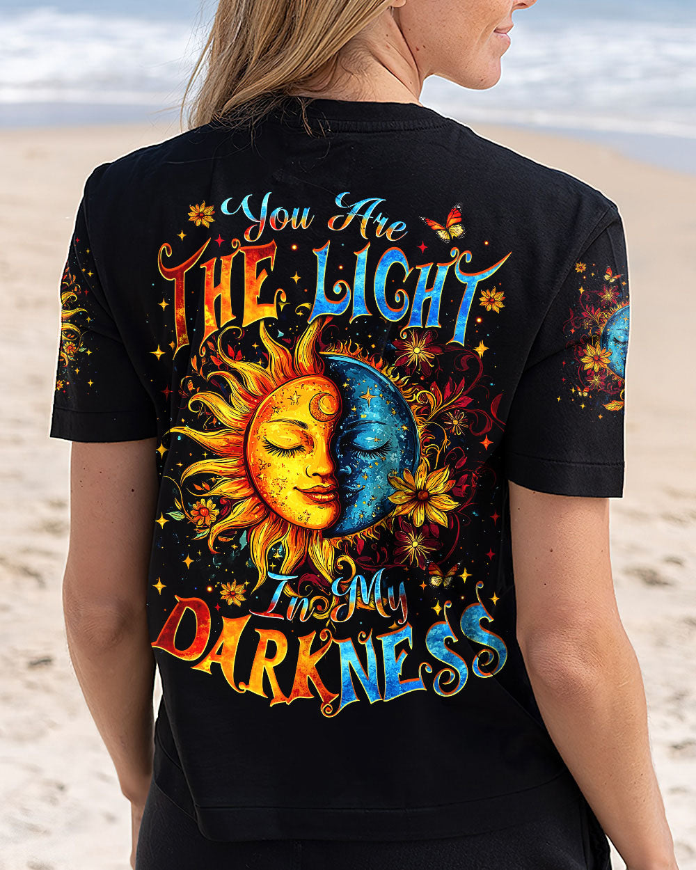 You Are the Light in My Darkness Sun and Moon Inspirational Graphic AOP Shirts _3_ xfdu2