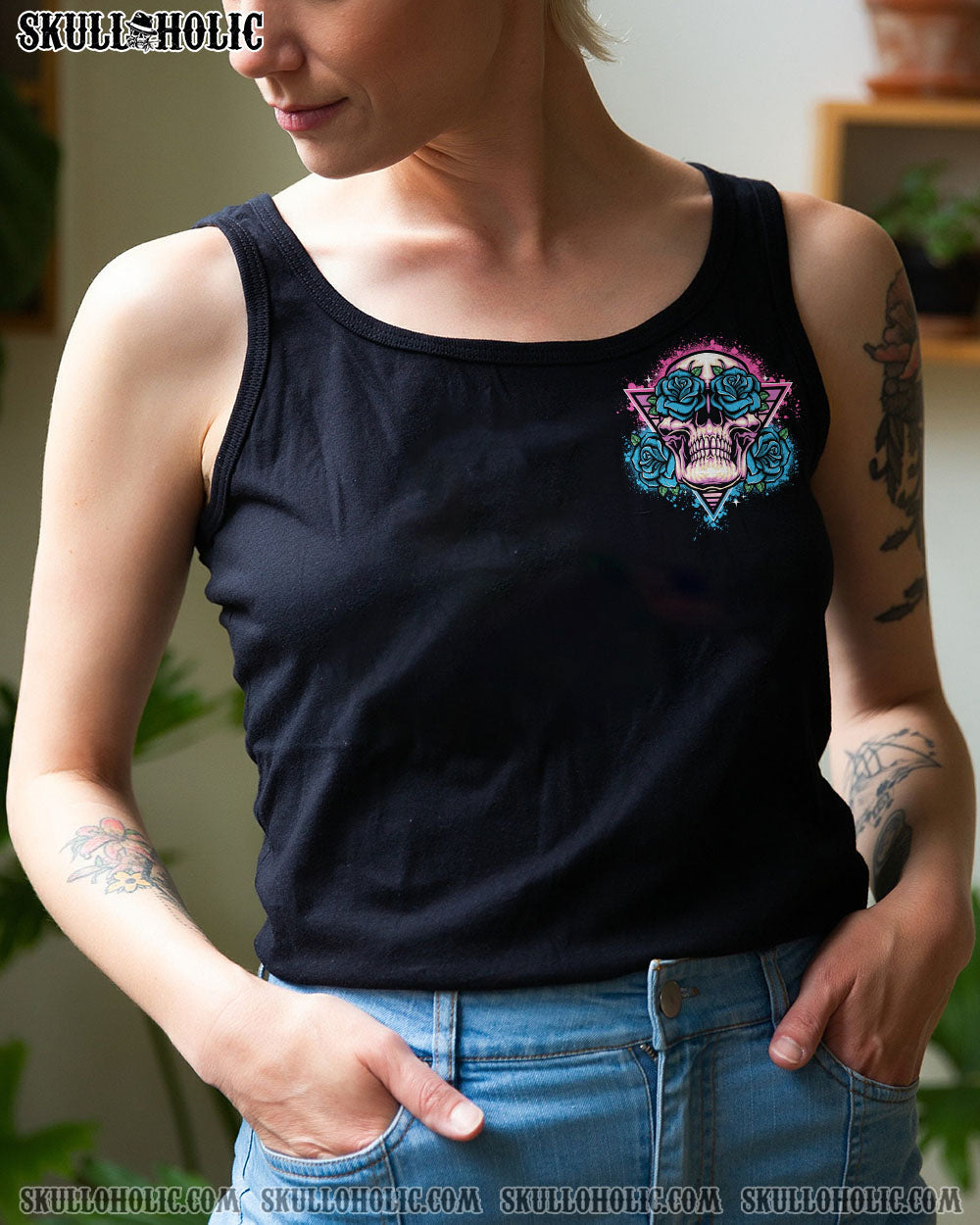 You Couldnt Handle Me Even If I Came with Instructions Neon Blue Rose Graphic AOP Shirts _12_ sm07n