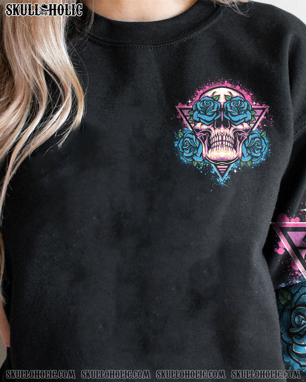 You Couldnt Handle Me Even If I Came with Instructions Neon Blue Rose Graphic AOP Shirts _4_ Jbdd6