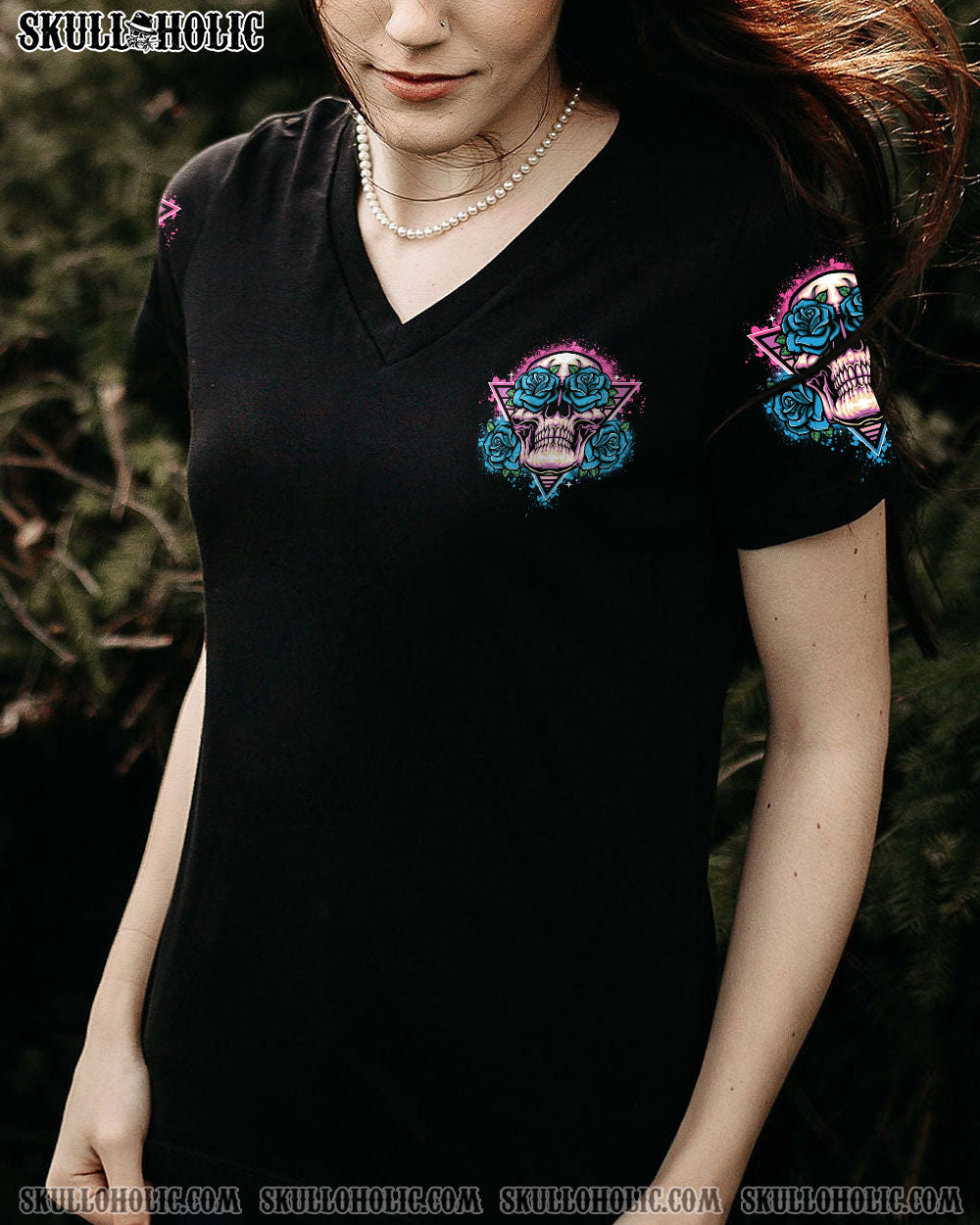 You Couldnt Handle Me Even If I Came with Instructions Neon Blue Rose Graphic AOP Shirts _9_ wrO52