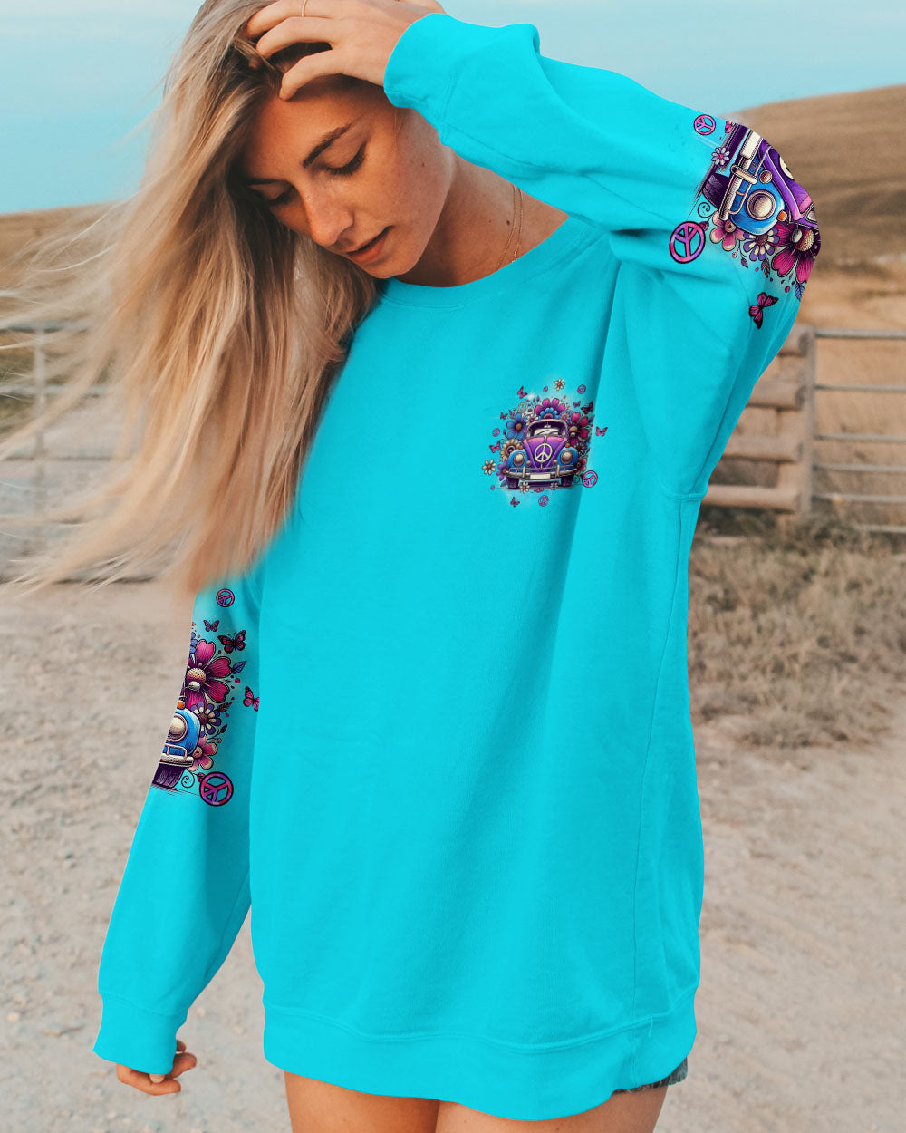 You Don_E2_80_99t Need a Weatherman Which Way the Wind Blows Retro Hippie VW Bug AOP Shirts _8_ BGDVo