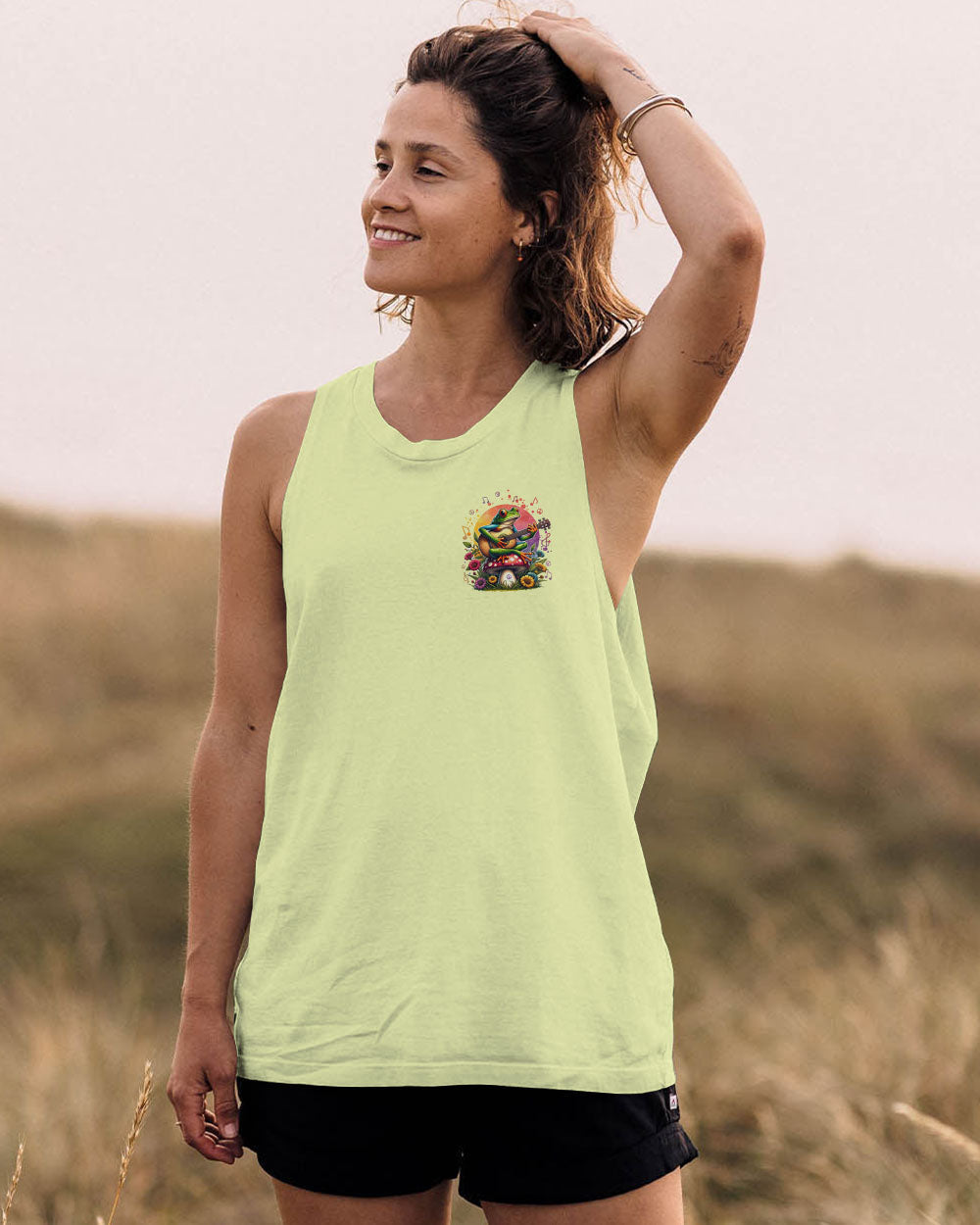 Your Life Is Your Song Sing It Loud Sing It Proud Frog Hippie Guitar Floral AOP Shirts _10_ VKma8