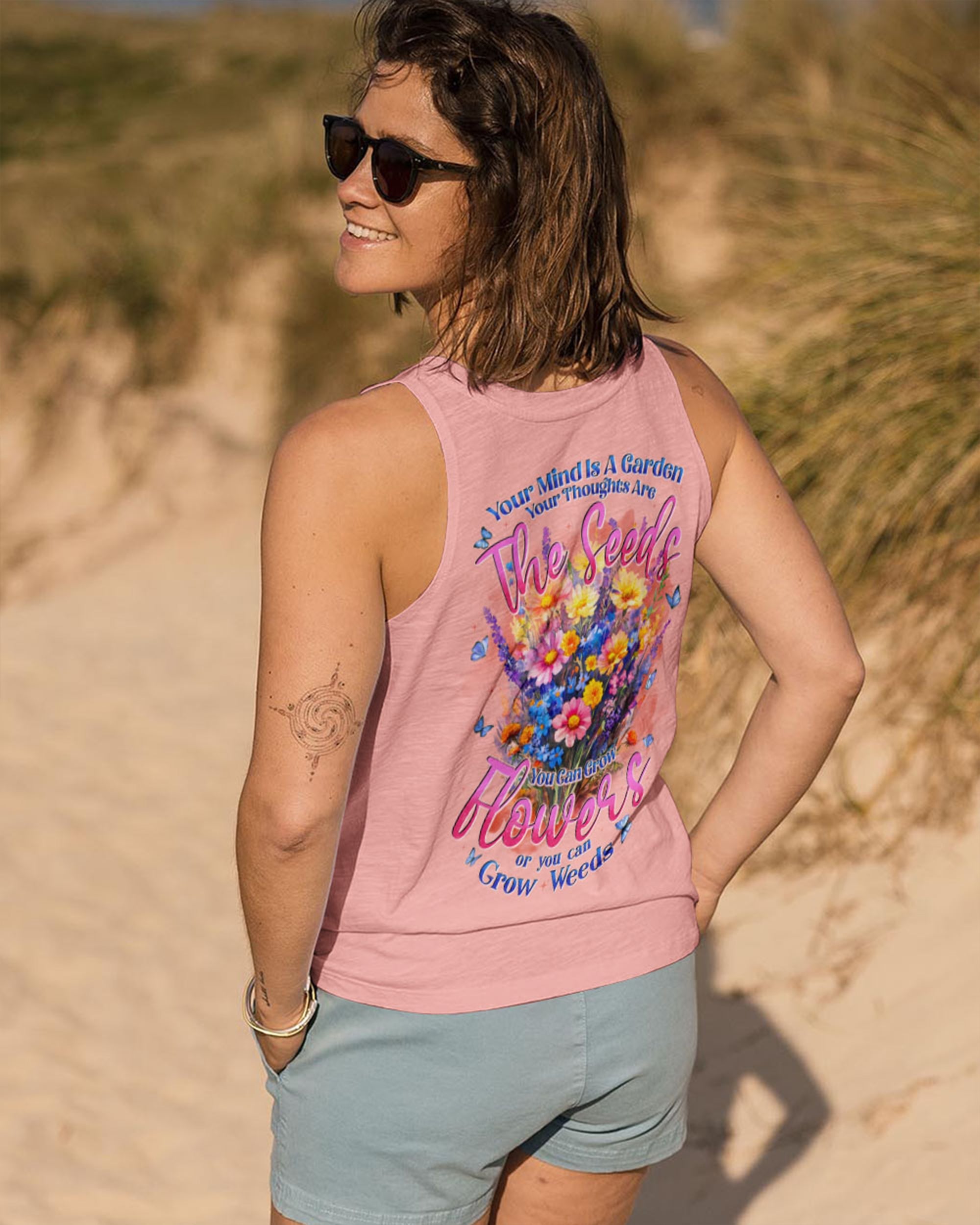 Your Mind Is a Garden You can grow Flowers or Weeds Floral Graphic with Positive AOP Shirts _14_ CQiSI