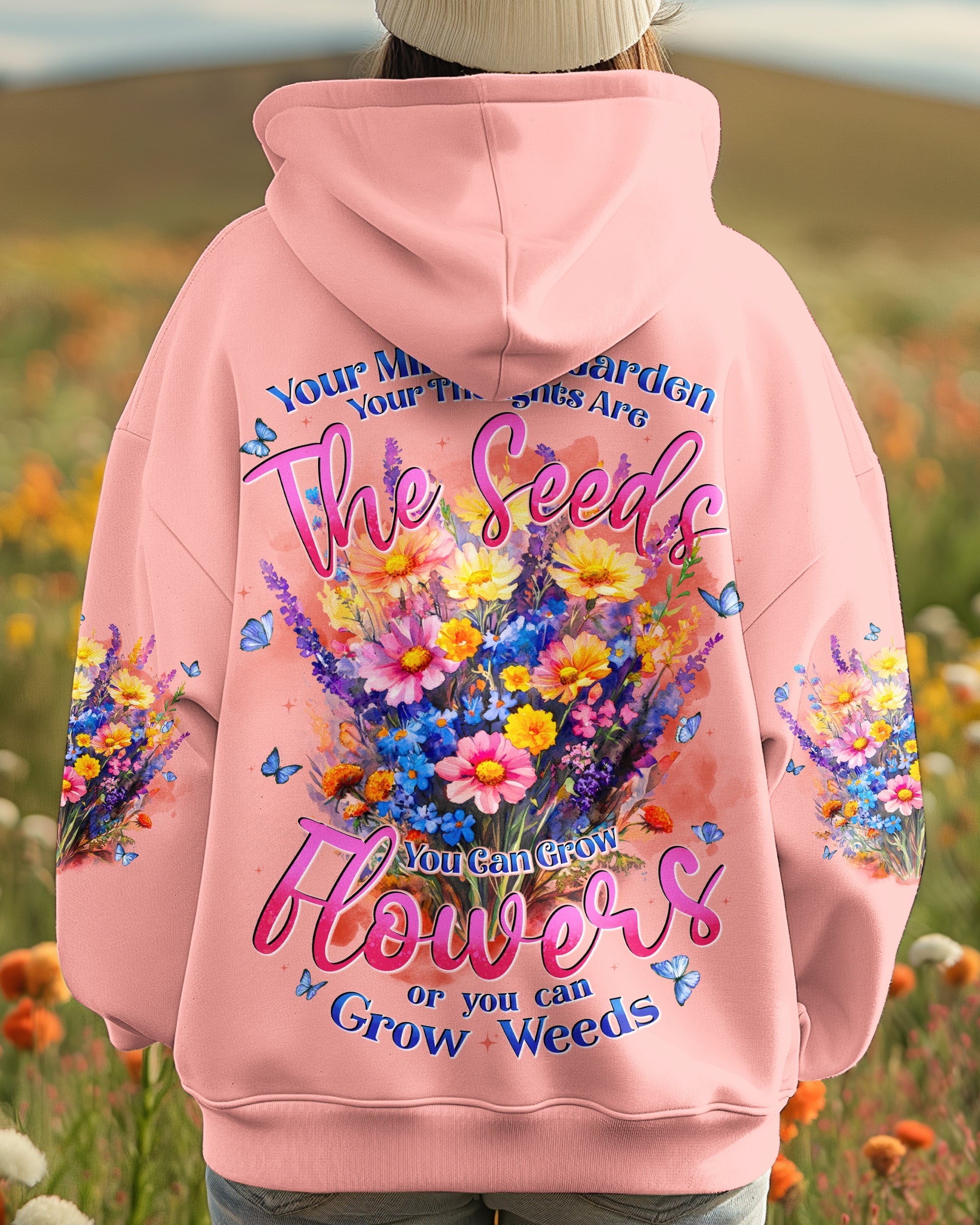 Your Mind Is a Garden You can grow Flowers or Weeds Floral Graphic with Positive AOP Shirts _8_ iOQL3