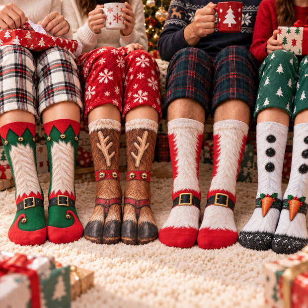 Santa Feet - Personalized Crew Socks - Gift For Her
