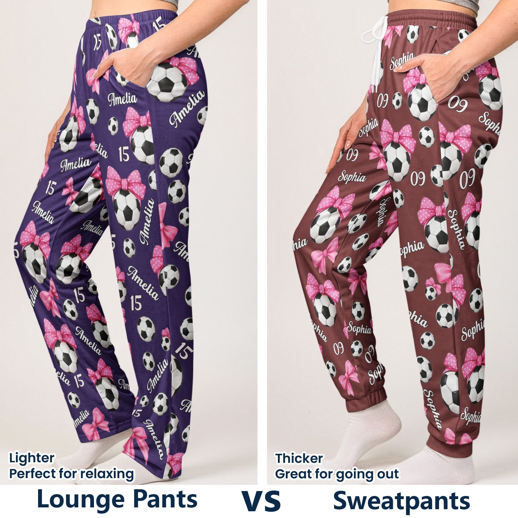 coquette bow soccer custom name number gift for soccer player soccer team personalized lounge pants 7_c562b294 1be9 4dbd 9844 cc1963980e69