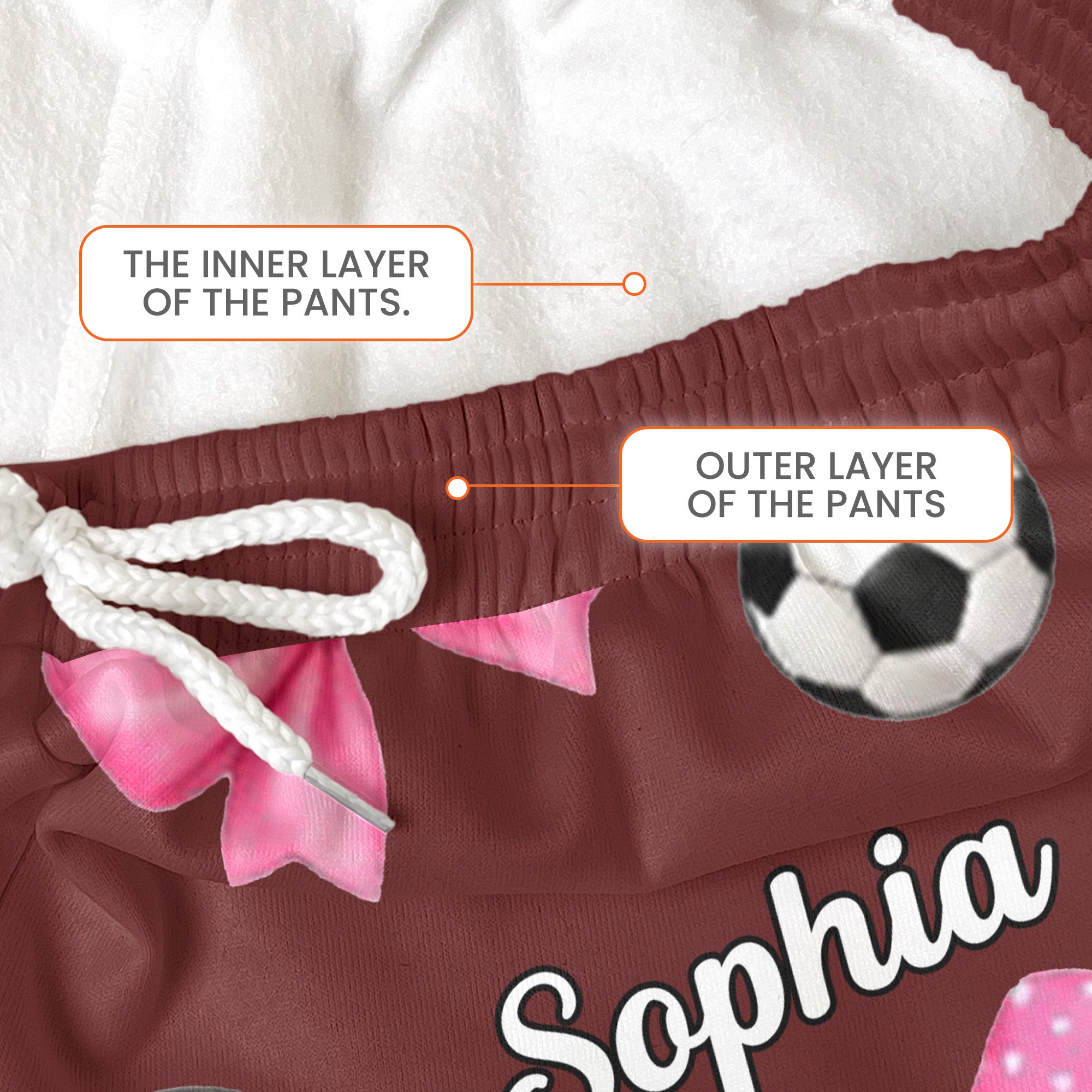 coquette bow soccer custom name number gift for soccer player soccer team personalized lounge pants 8_4cdd910d 43f3 46b8 857b 9eb45b7890e4