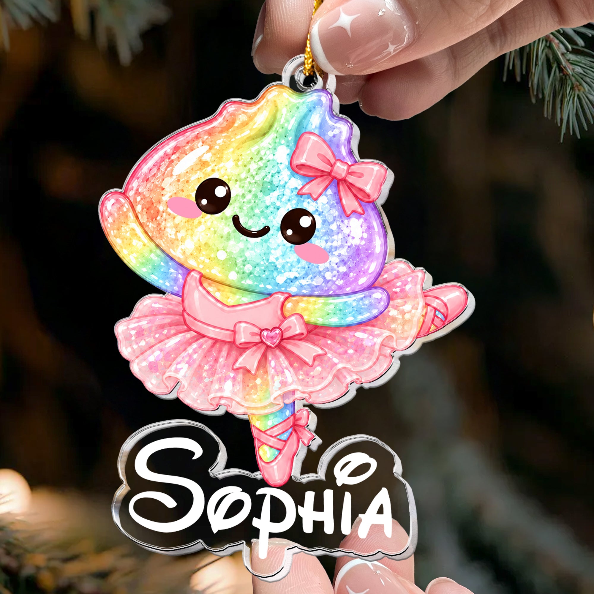cute dumplings ballet gift for squishy hunter personalized ornament 4