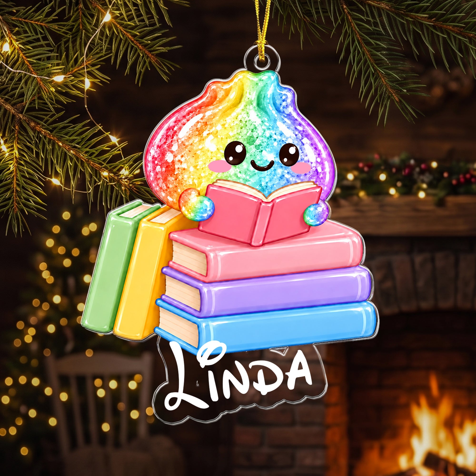 cute dumplings book lover gift for squishy hunter personalized ornament 1