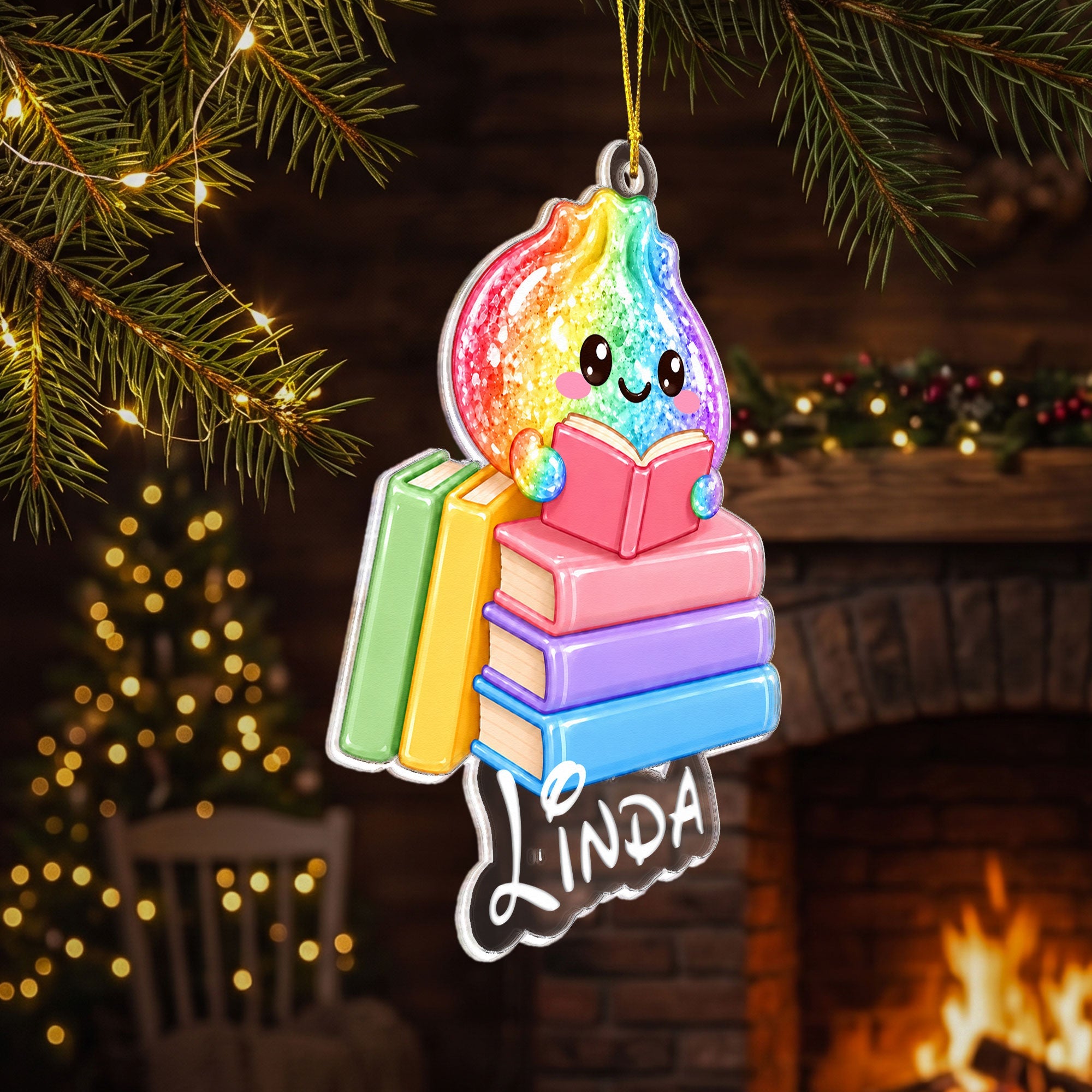 cute dumplings book lover gift for squishy hunter personalized ornament 3