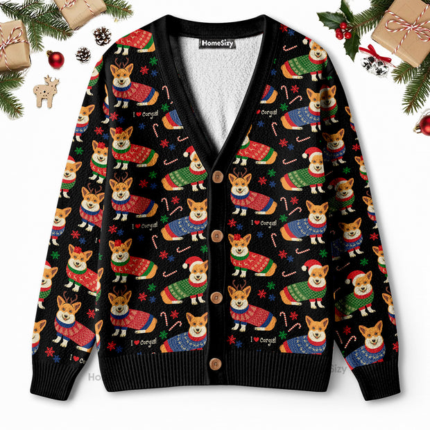 Funny Corgi Dog Lover - Christmas Gift For Pet Lovers - 3D Ugly Christmas Cardigan QT309201