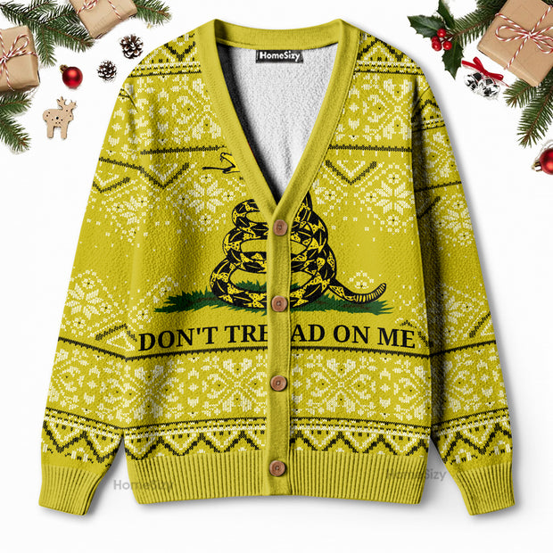 Don't Tread On Me - Christmas Gift For Adults - 3D Ugly Christmas Cardigan QT309244