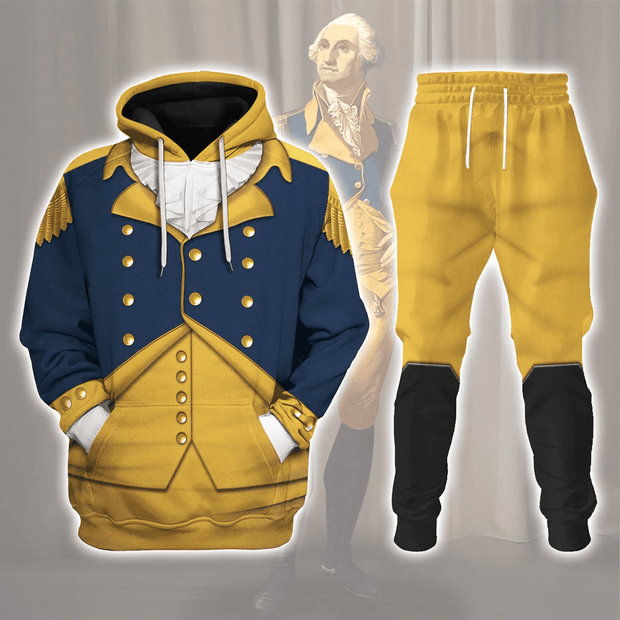 George Washington: Indispensable Man Uniform All Over Print Hoodie Sweatshirt T-Shirt Tracksuit CSACW009