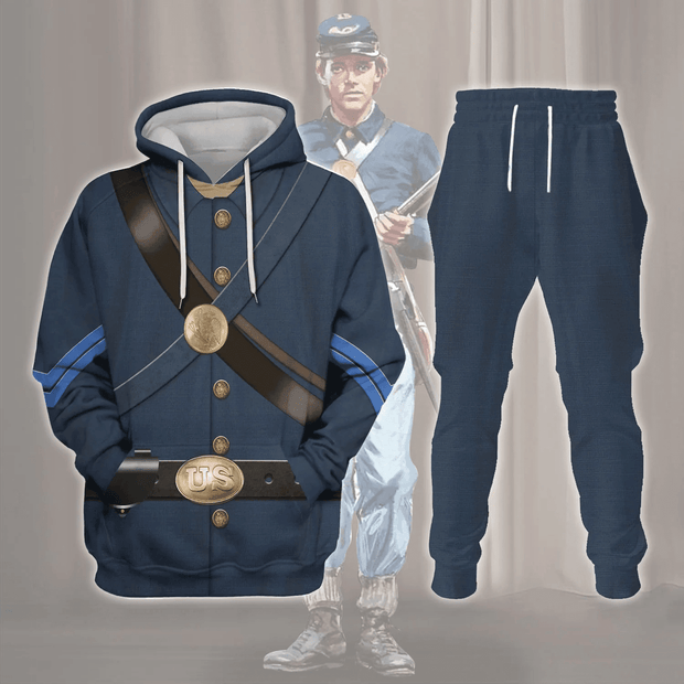 Civil Wars of Blue Union Infantryman - Cosplay Costume Hoodie Sweatshirt T-Shirt Tracksuit QT309511