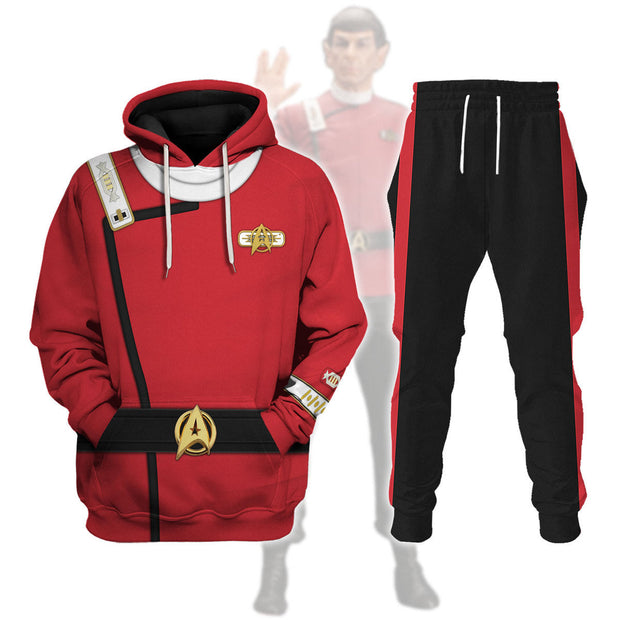 Captain Spock Costume Officer Hoodie Sweatshirt T-Shirt Sweatpants Apparel STHS003 HSSK001