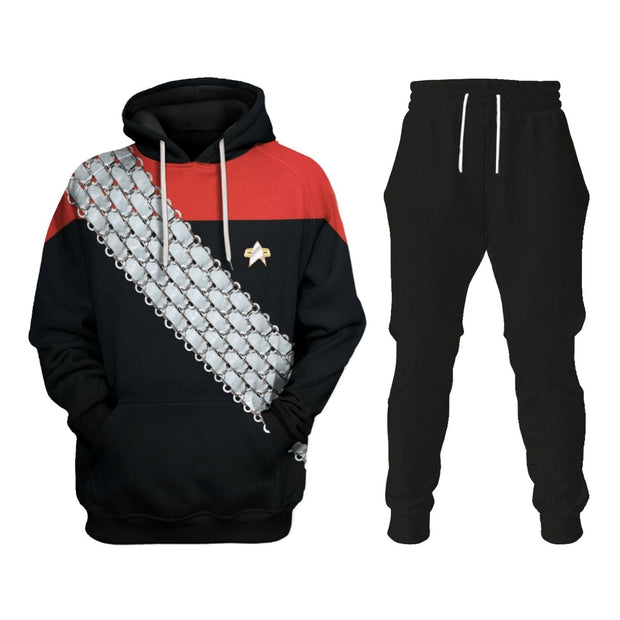 Deep Space Nine Worf Red T-shirt Hoodie Sweatpants Apparel STHS067 PT403019