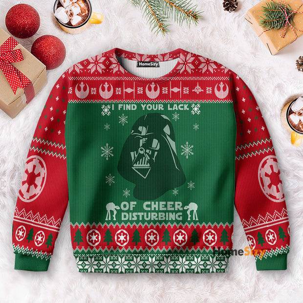 3D Christmas Stwa Darth Vader - Christmas Gift For Adults - Ugly Christmas Sweaters