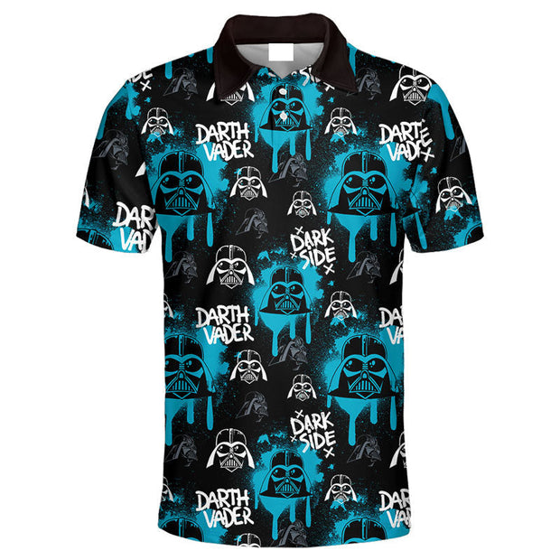 Stwa Darth Vader Pattern Blue - Polo Shirt