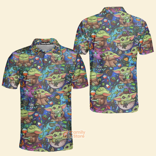 Stwa Baby Yoda Cocktail - Men Polo Shirt