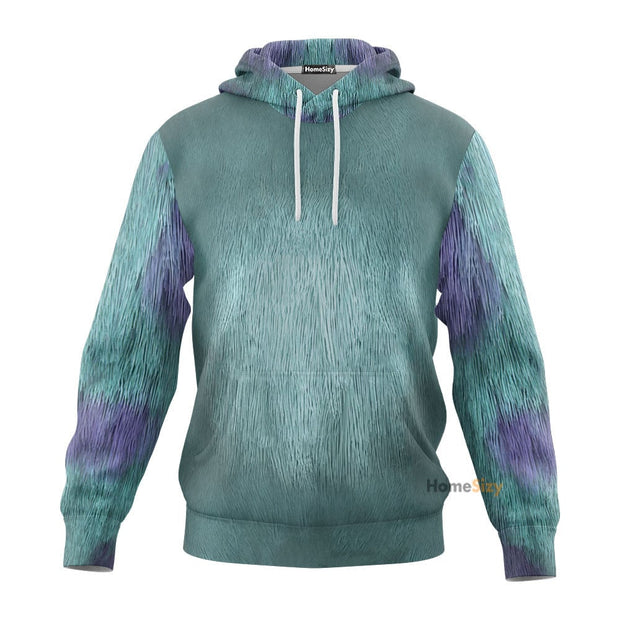 3D Monster Inc Sullivan Custom Cosplay Costume Tshirt Hoodie QT208473Hf