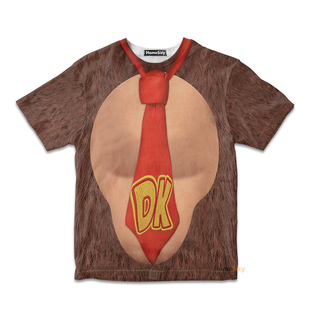 3D Donkey Kong Custom Cosplay Costume Kid Tshirt QT208514Hg
