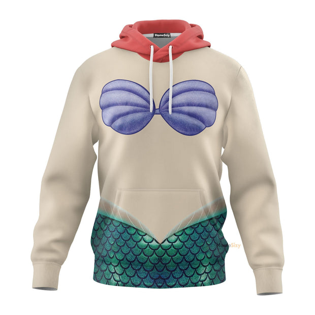 3D Ariel Mermaid Custom Cosplay Costume Hoodie QT208281Hg