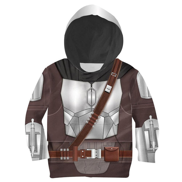 Kids The Mandalorian Din Djarin Cosplay Hoodies Boys Girls Long Sleeve Casual Pullover Sweatshirt