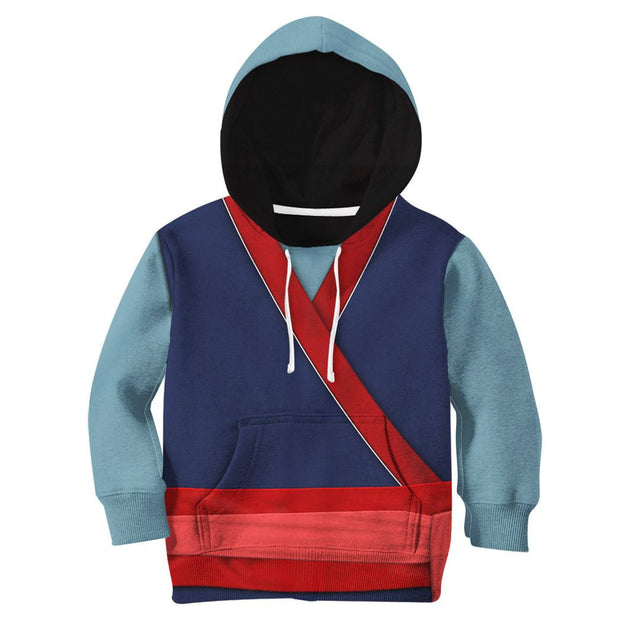 3D Kids Mulan Princess Custom Cosplay Tshirt Hoodie Apparel