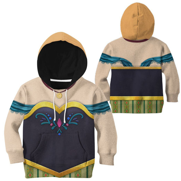 3D Kids Anna Frozen Custom Cosplay Tshirt Hoodie Apparel