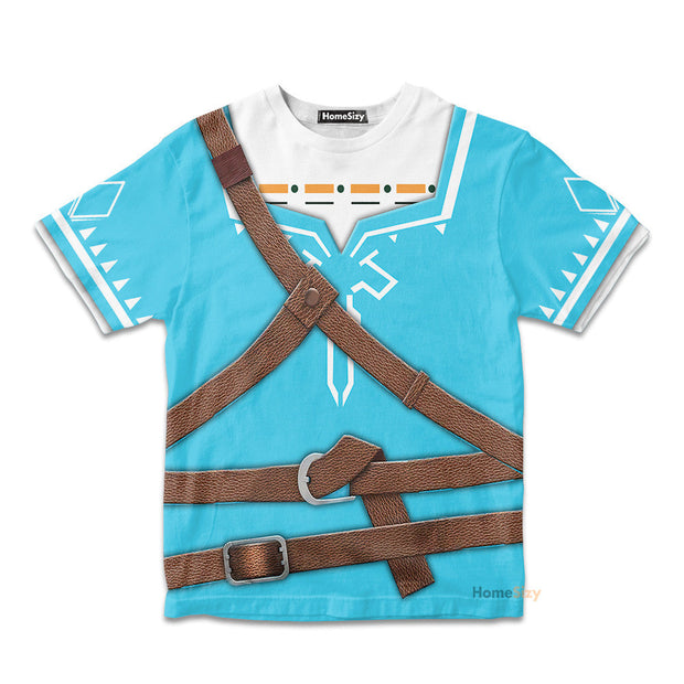 3D The LOZD Link BOTW Cosplay Custom Cosplay Costume Kid Tshirt QT206189Hf