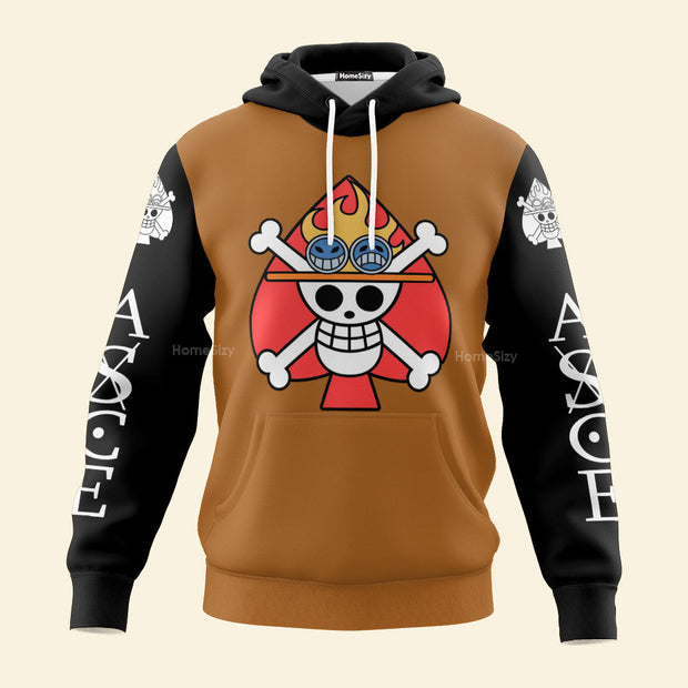 OnPi Portgas D Ace Fire Fist Cosplay Costume - Hoodie QT205456Ha