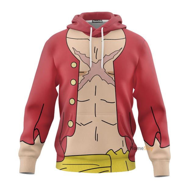 3D Anime OnPi Luffy Custom Cosplay Costume Hoodie QT210691Hg