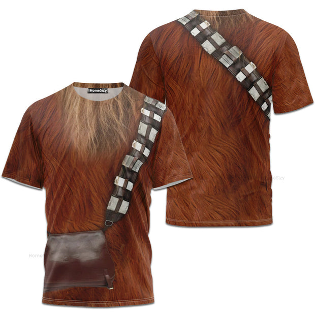 Chewbacca Stwa Cosplay Costume - 3D Tshirt