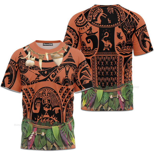 Maui Disney Moana Cosplay Costume - 3D Tshirt