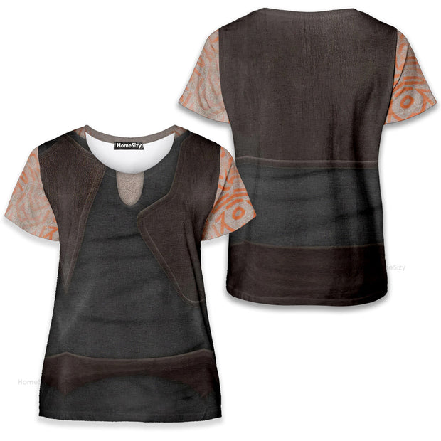 Jar Jar Binks Stwa Cosplay Costume - 3D Tshirt