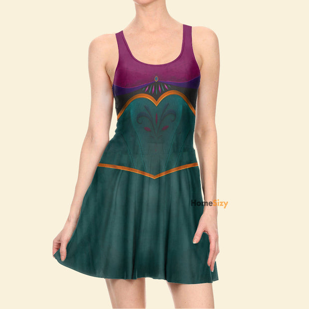 Elsa Queen Frozen 2 Costume Cosplay - Skater Dress