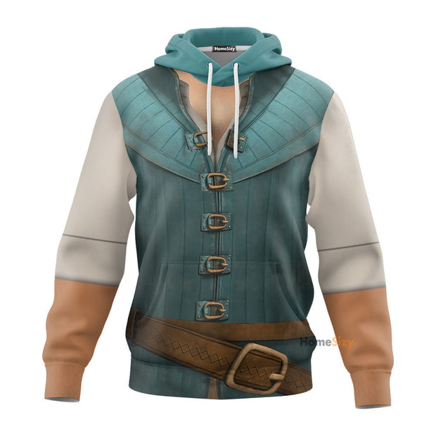 3D Flynn Rider Prince Rapunzel Custom Cosplay Costume Tshirt Hoodie QT206350Hc