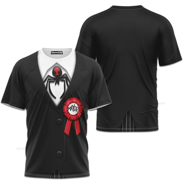 Mayor Of Halloween Town Nightmare Before Christmas Cosplay Costume - 3D Tshirt