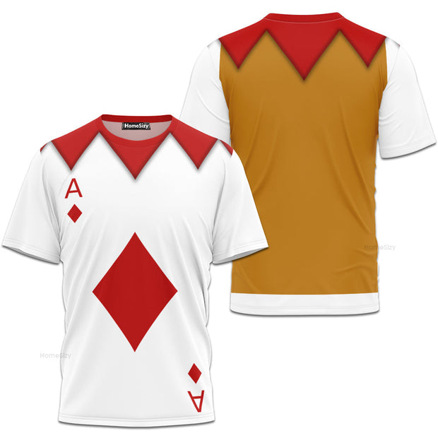 Red Ace Diamond Alice In Wonderland Cosplay Costume - 3D Tshirt