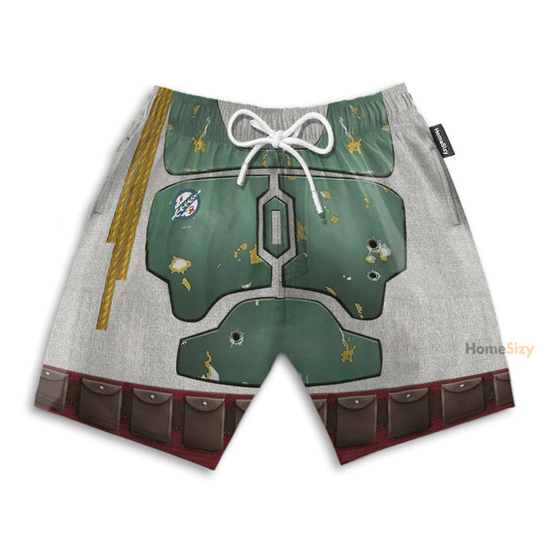 Stwa Boba Fett Cosplay Costume - Beach Shorts