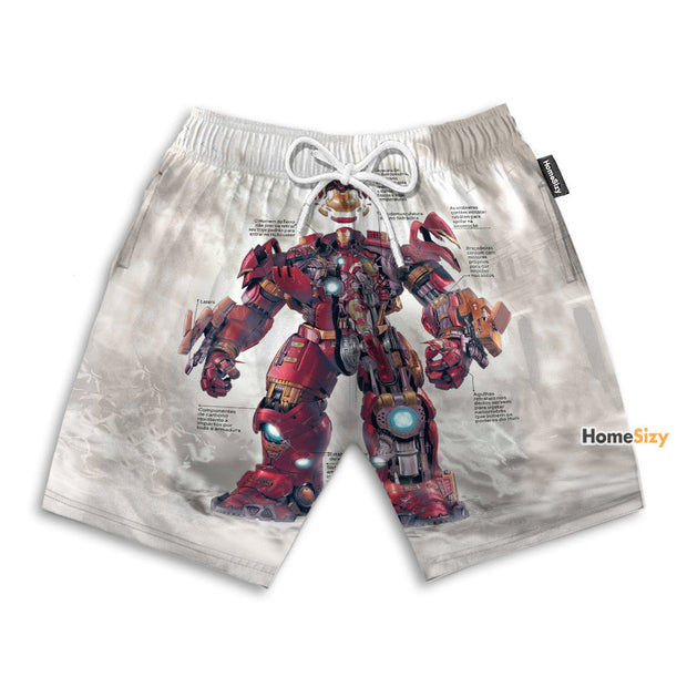 Hulkbuster Funny Cosplay Costume - Beach Shorts