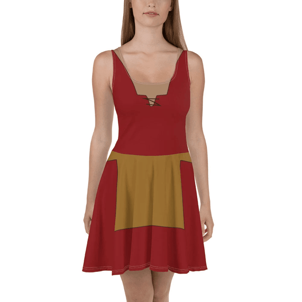 Sleeping Beauty Brown Fairy Cosplay Costume - Skater Dress
