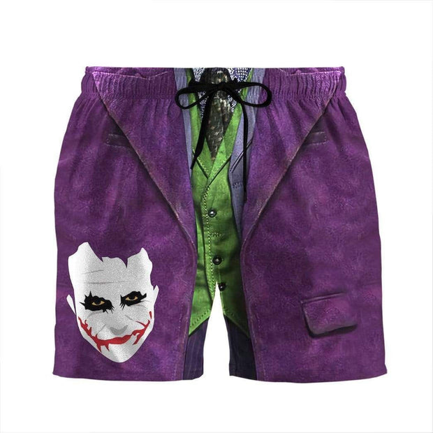 3D Joker Custom Cosplay Beach Summer Men Beach Shorts Swim Trunks Hawaiian Shirt Style Printed 3D Swim Trunks QT305170Za