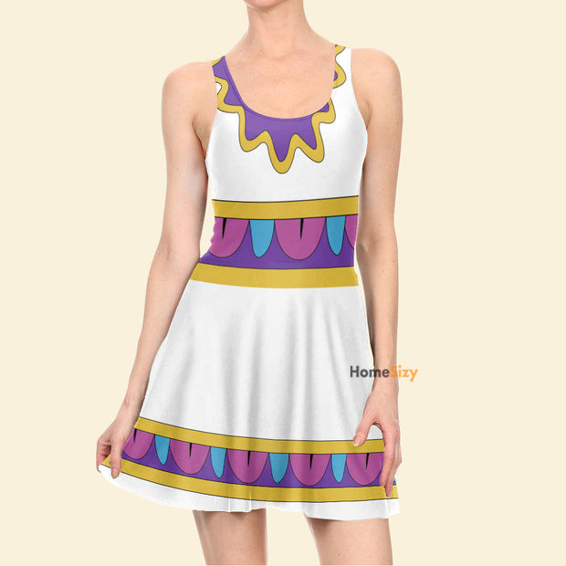 Beauty And The Beast Enchanted Teapot Cosplay Costume - Skater Dress
