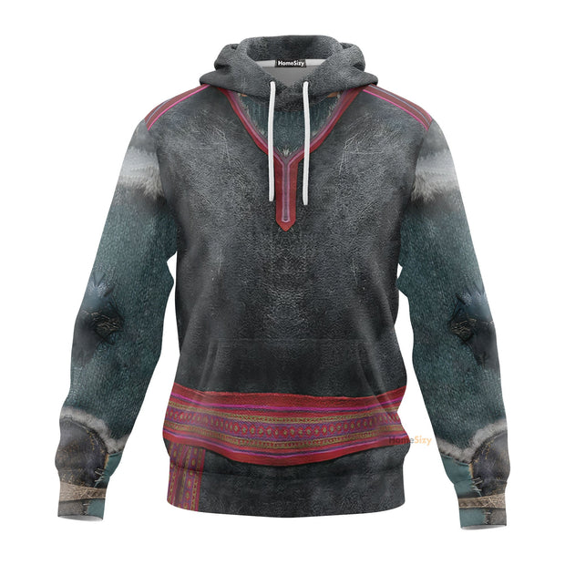 3D Kristoff Frozen Custom Cosplay Costume Hoodie Tshirt QT207416Zc