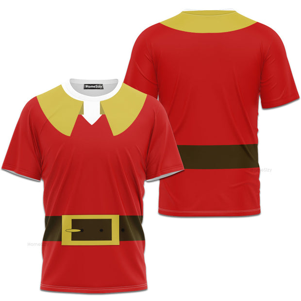 Gaston Beauty And The Beast Cosplay Costume - 3D Tshirt