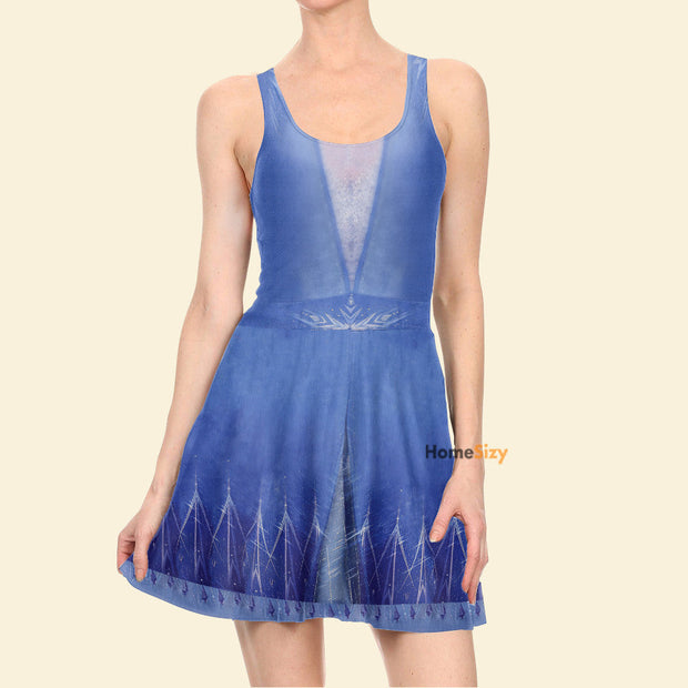 Elsa Queen Frozen Costume Cosplay - Skater Dress