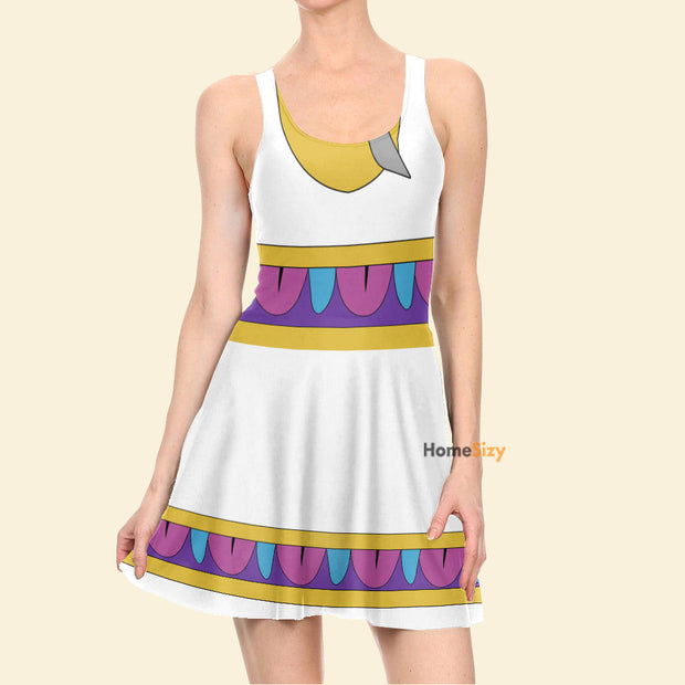 Beauty And The Beast Movie Enchanted Tea Cup Cosplay Costume - Skater Dress