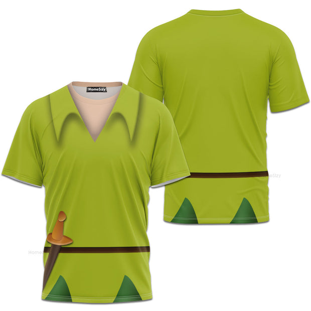 Peter Pan Cosplay Costume - 3D Tshirt