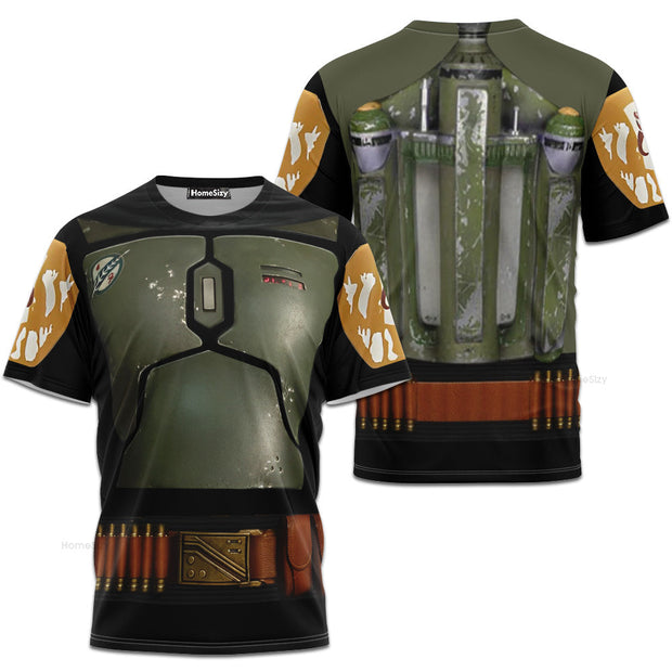 Boba Fett Rearmored The Mandalorian Stwa Cosplay Costume - 3D Tshirt
